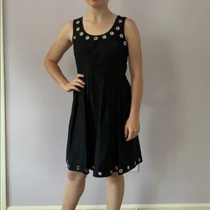 Calvin Klein Trendy Black Dress with Grommets